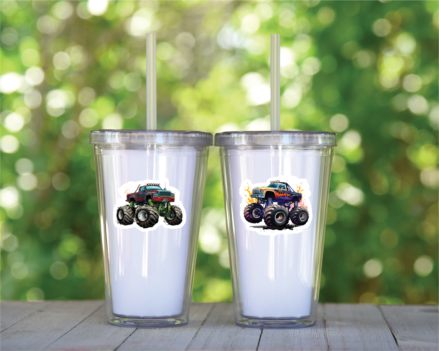 Monster Trucks - Full Color Vinyl Stickers (SHIPS IN 3-7 BUS DAYS)