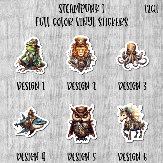Steampunk 1 - Full Color Vinyl Stickers (SHIPS IN 3-7 BUS DAYS)