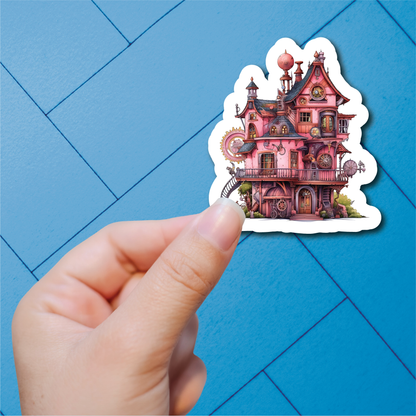 Pink Steampunk - Full Color Vinyl Stickers (SHIPS IN 3-7 BUS DAYS)