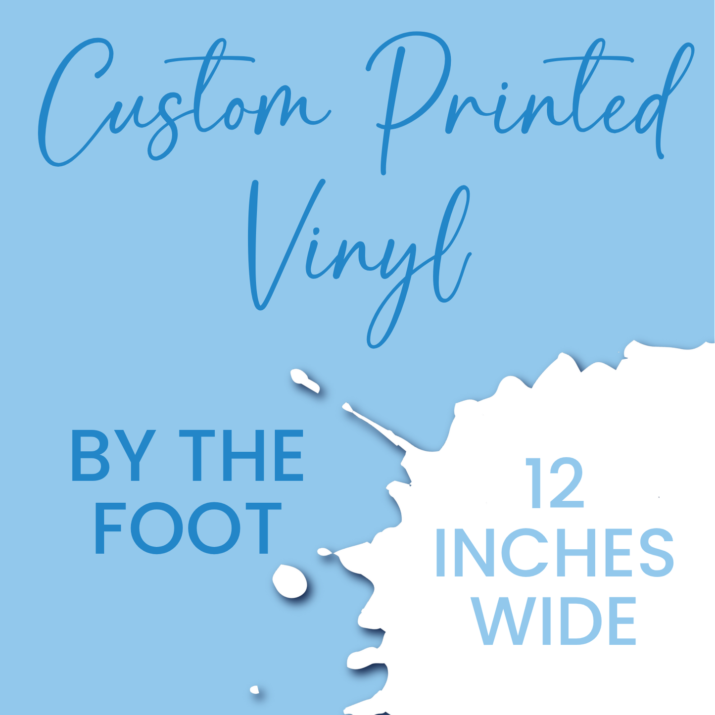 Printed Vinyl Rolls - 12 inches Wide (SHIPS IN 3-5 BUS DAYS)