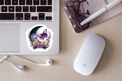 Mystic Moon Butterflies - Full Color Vinyl Stickers (SHIPS IN 3-7 BUS DAYS)
