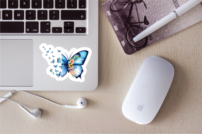 Floral Butterflies - Full Color Vinyl Stickers (SHIPS IN 3-7 BUS DAYS)