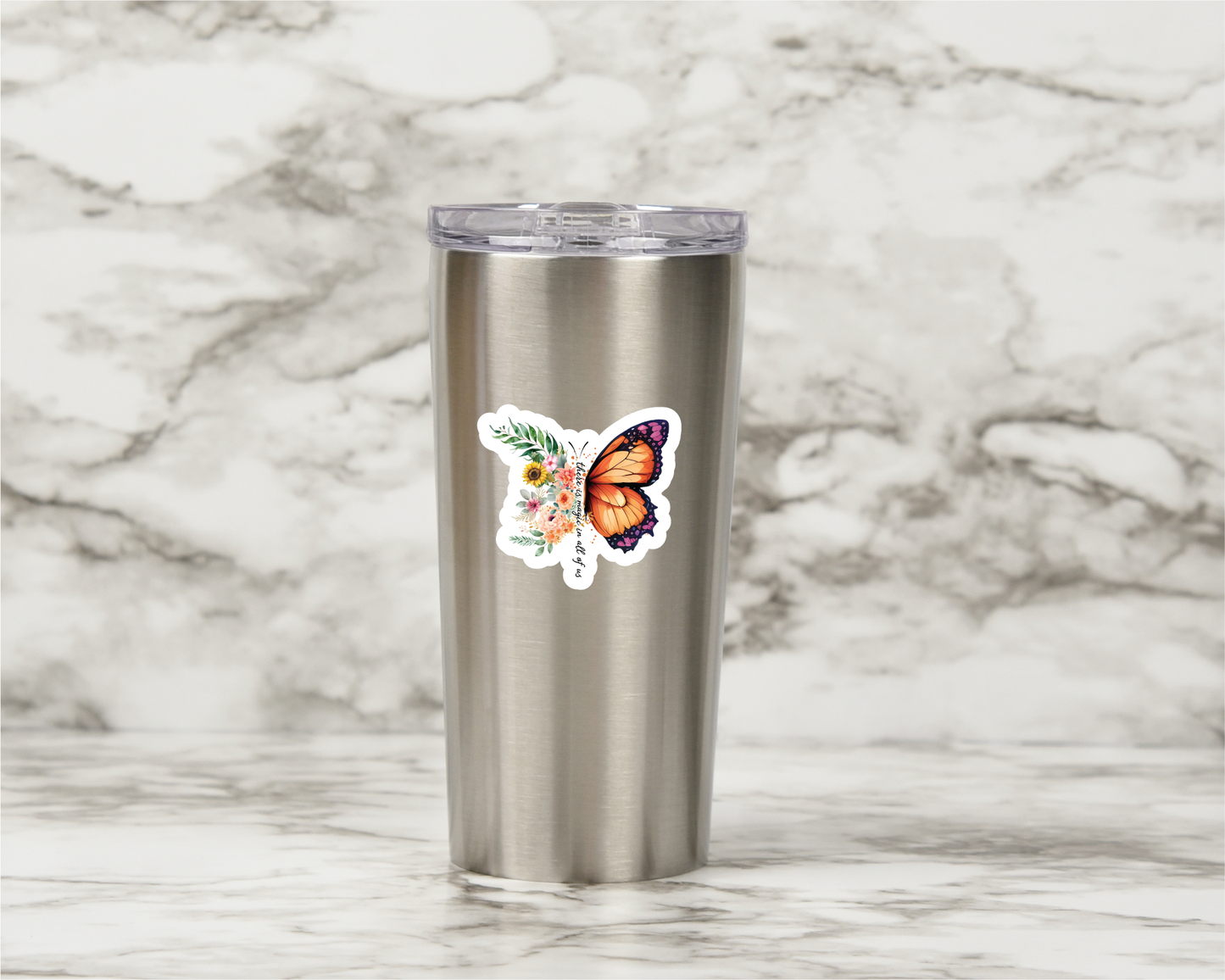 Floral Butterflies - Full Color Vinyl Stickers (SHIPS IN 3-7 BUS DAYS)