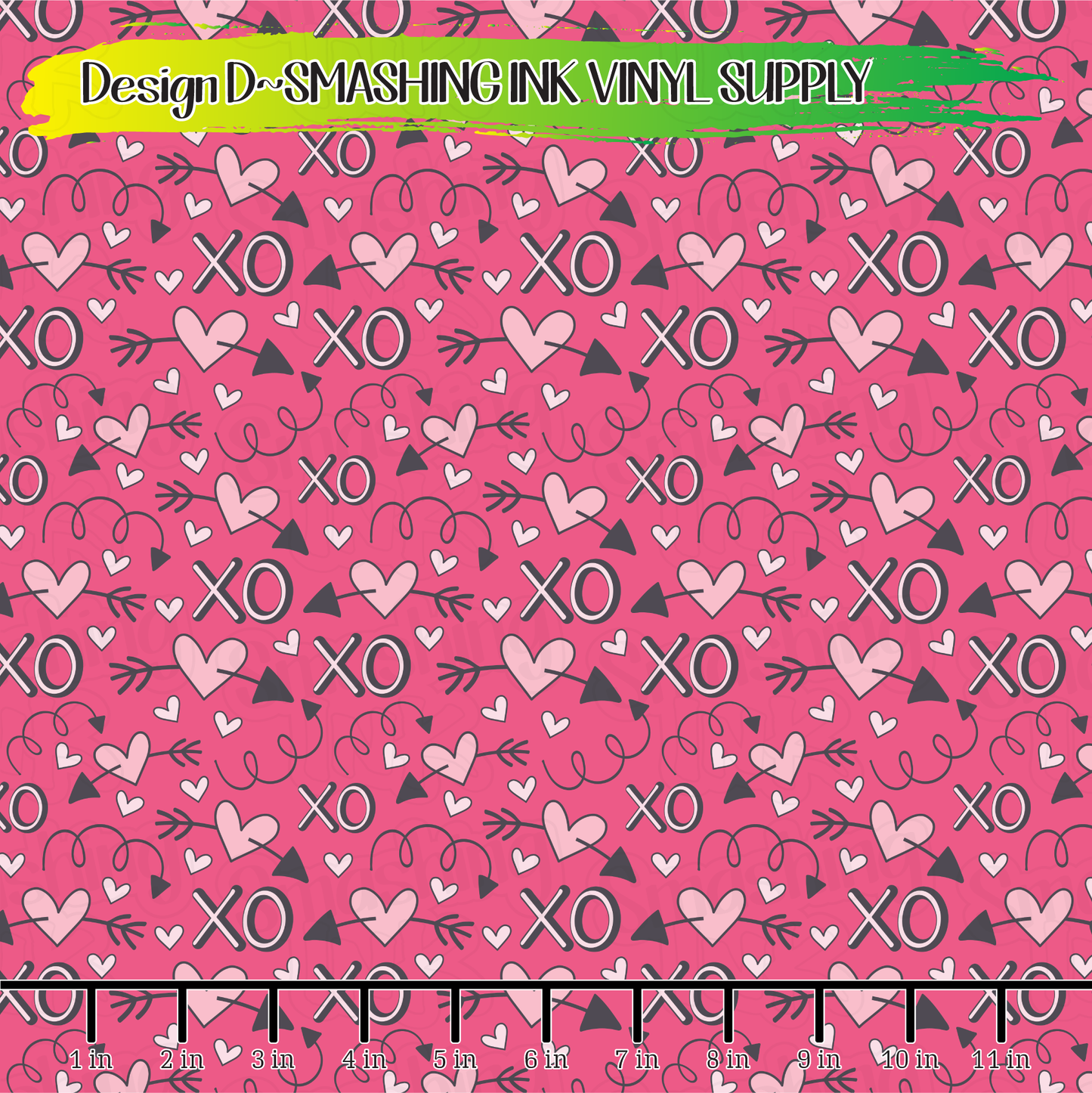 XO Hearts ★ Printed Vinyl Sheets | Faux Leather | Laser Safe