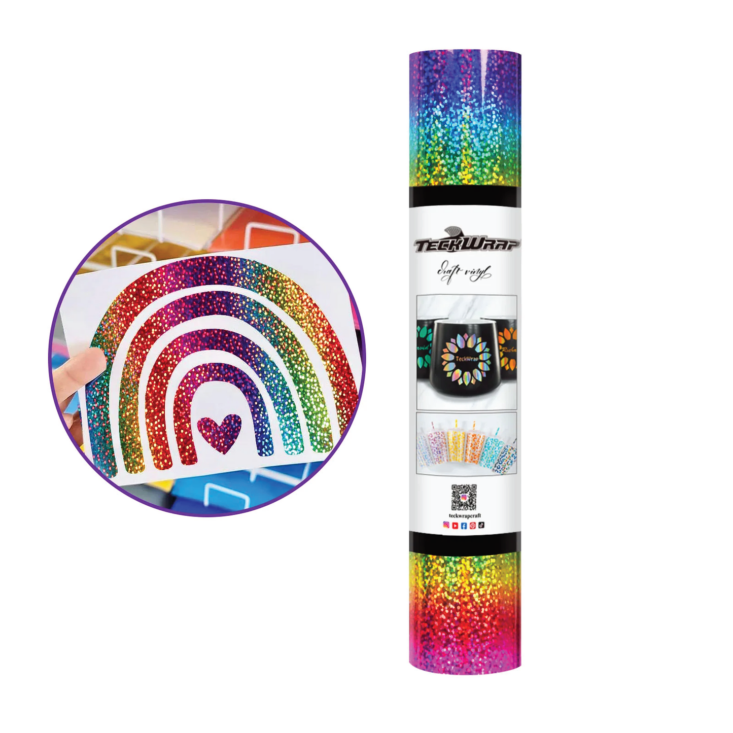 Sparkle - Rainbow Adhesive Vinyl