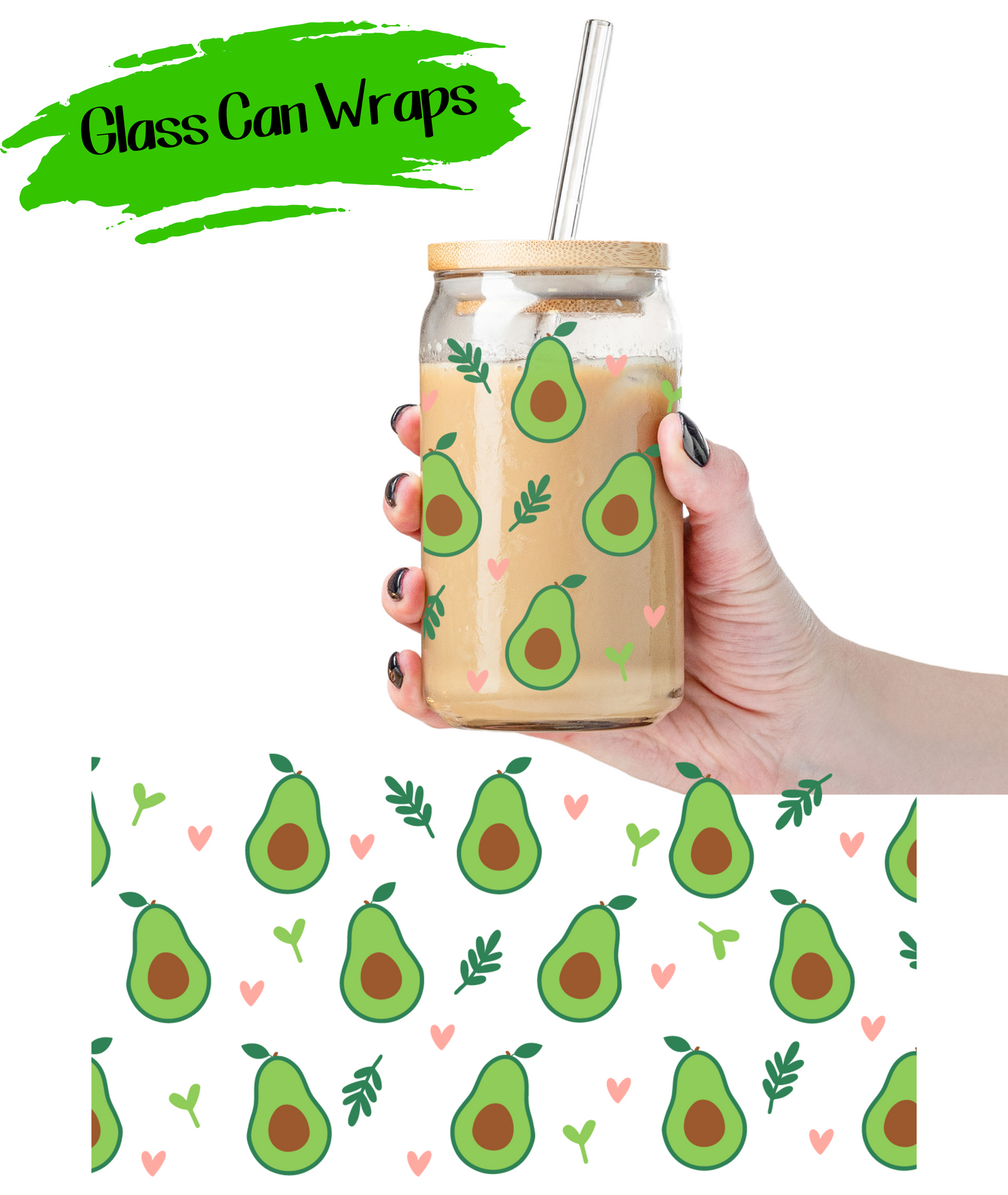 Avocados - UV DTF | Cup Wrap | 16/20 oz