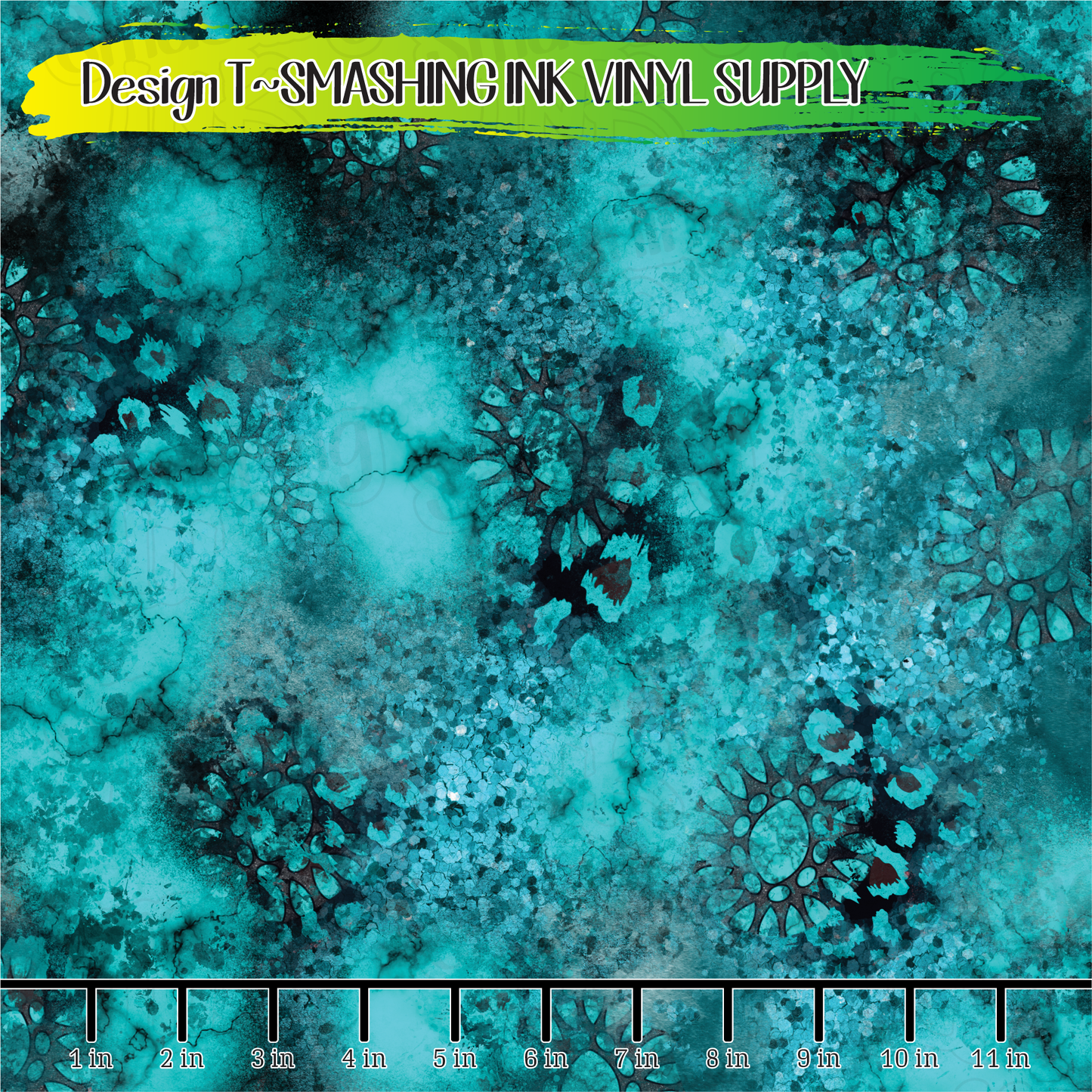 Teal Leopard ★ Printed Vinyl Sheets | Faux Leather | Laser Safe