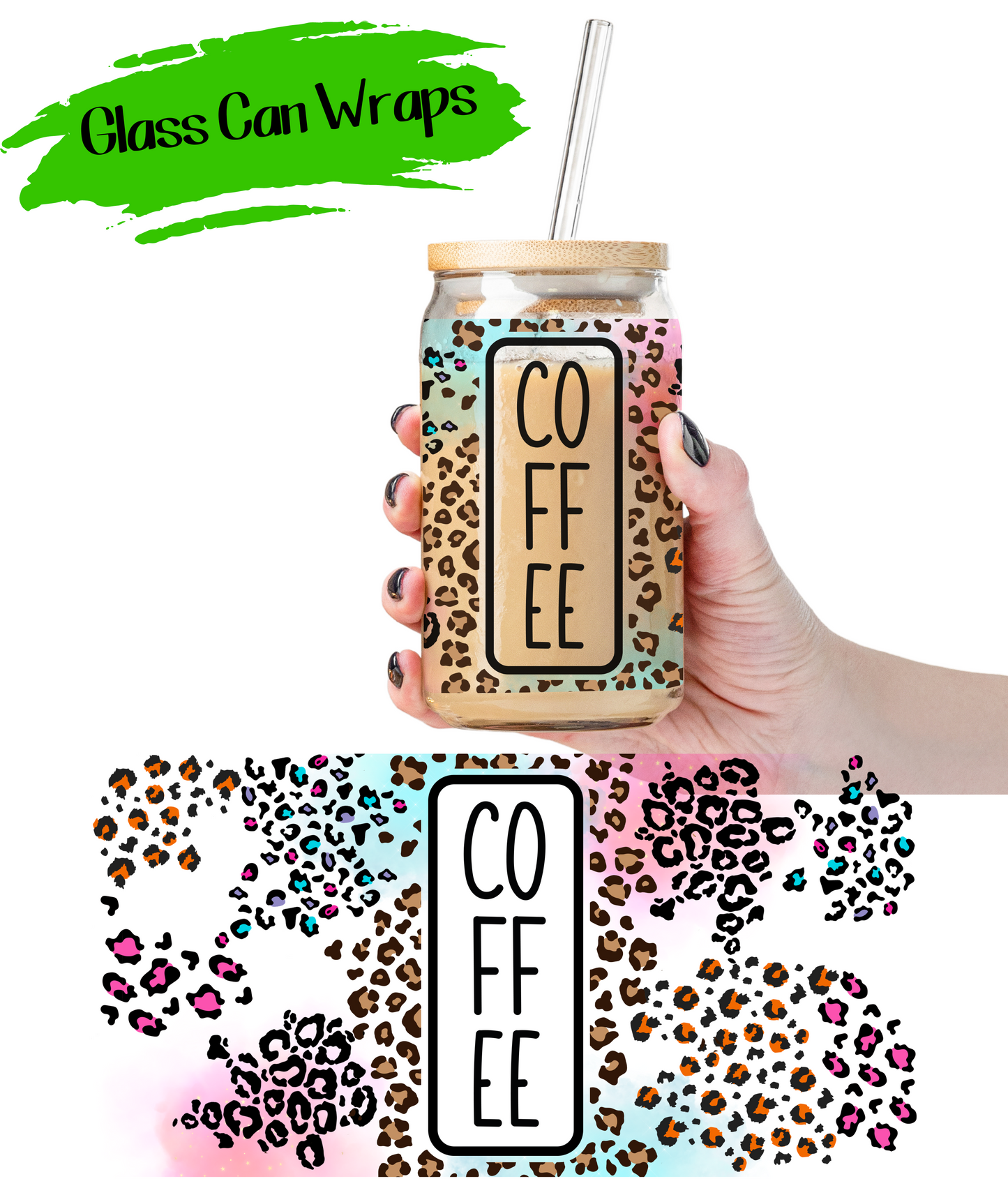 Cheetah Print Coffee - UV DTF | Cup Wrap | 16/20 oz