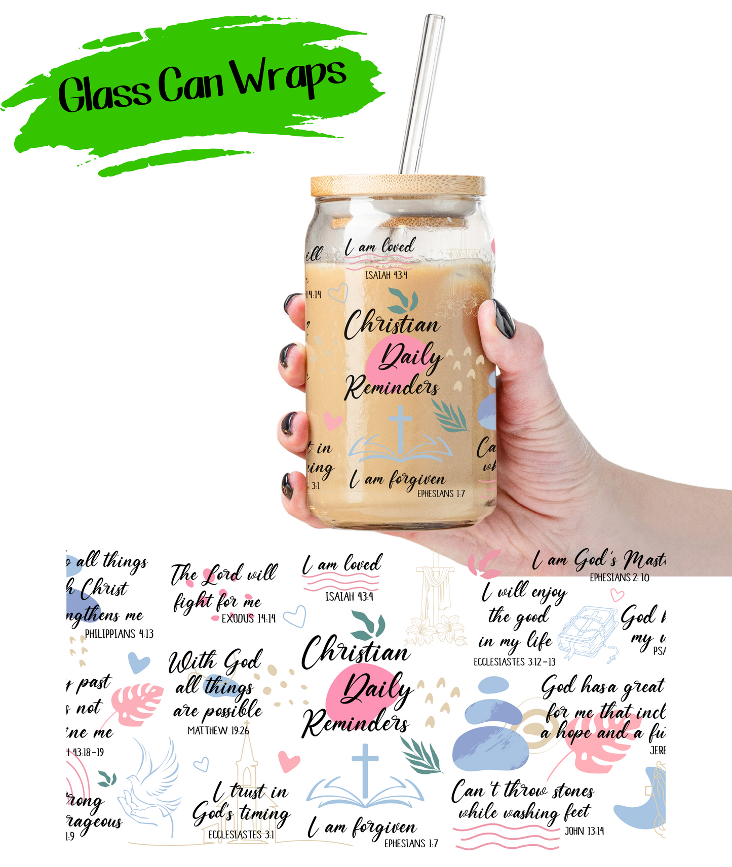 Daily Reminder - UV DTF | Cup Wrap | 16/20 oz