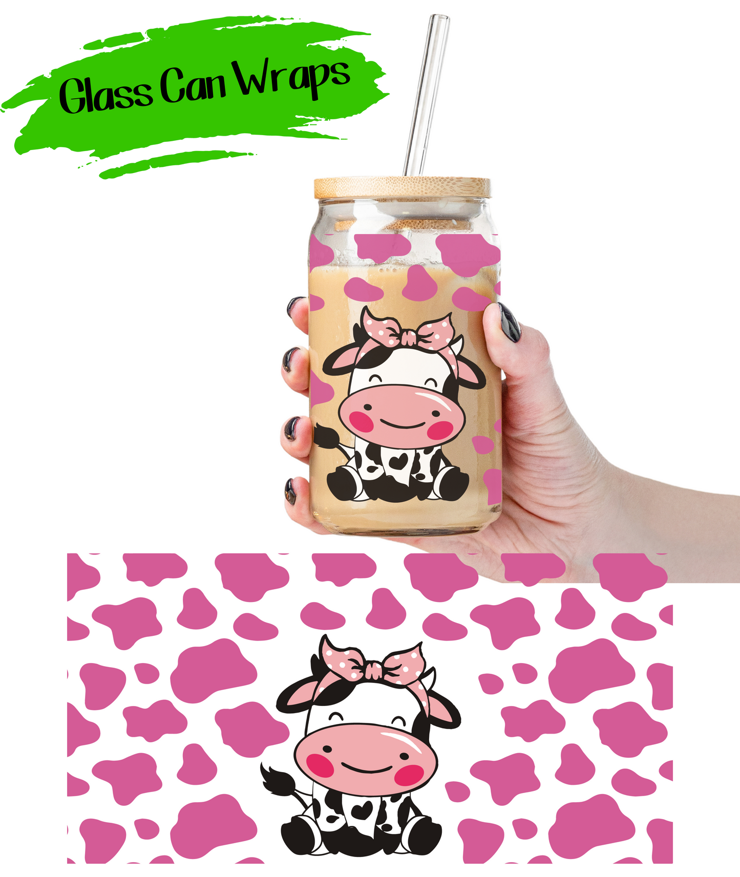 Cow Girl - UV DTF | Cup Wrap | 16/20 oz