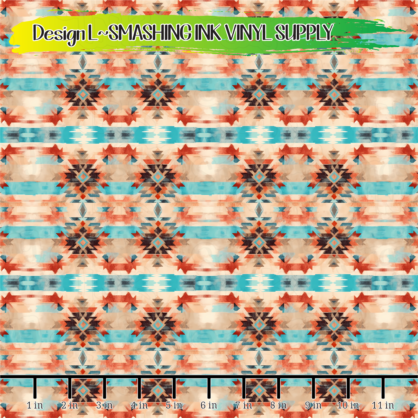 AZTEC WESTERN ★ Printed Vinyl Sheets | Faux Leather | Laser Safe