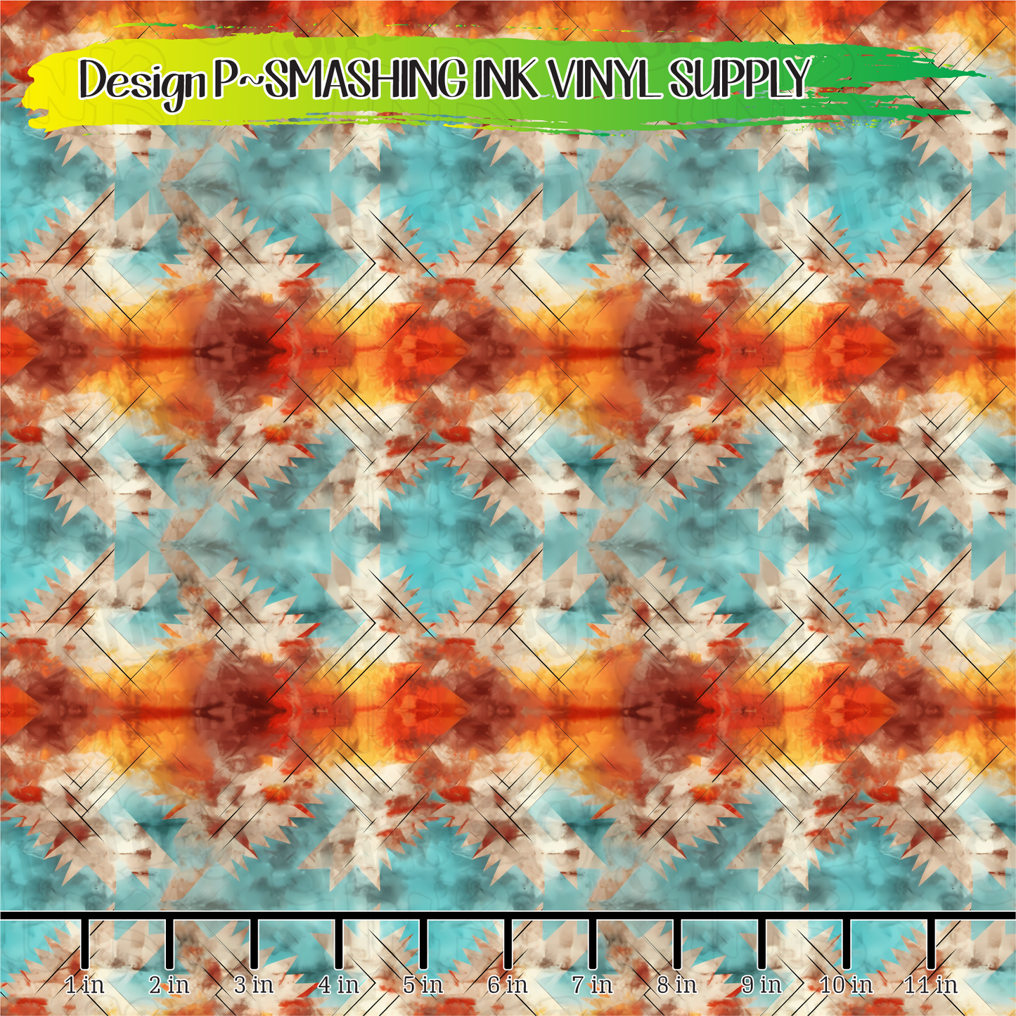 Western Aztec ★ Printed Vinyl Sheets | Faux Leather | Laser Safe