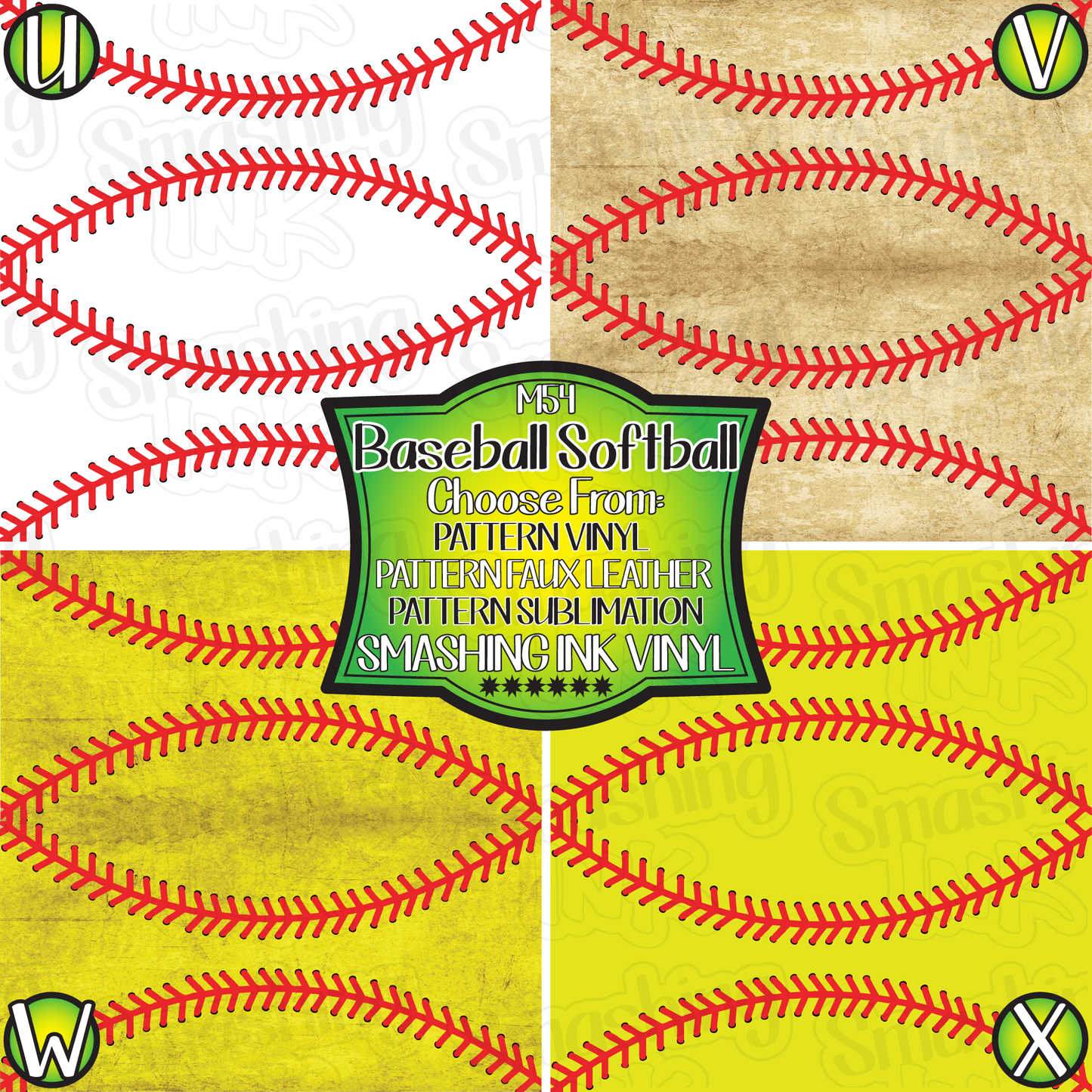 Baseball Softball ★ Printed Sheets | Faux Leather | Laser Safe