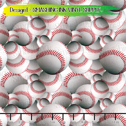 Baseballs ★ Pattern Vinyl | Faux Leather | Sublimation (TAT 3 BUS DAYS)