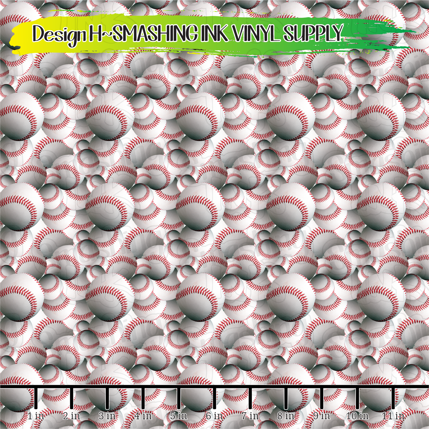 Baseballs ★ Printed Vinyl Sheets | Faux Leather | Laser Safe