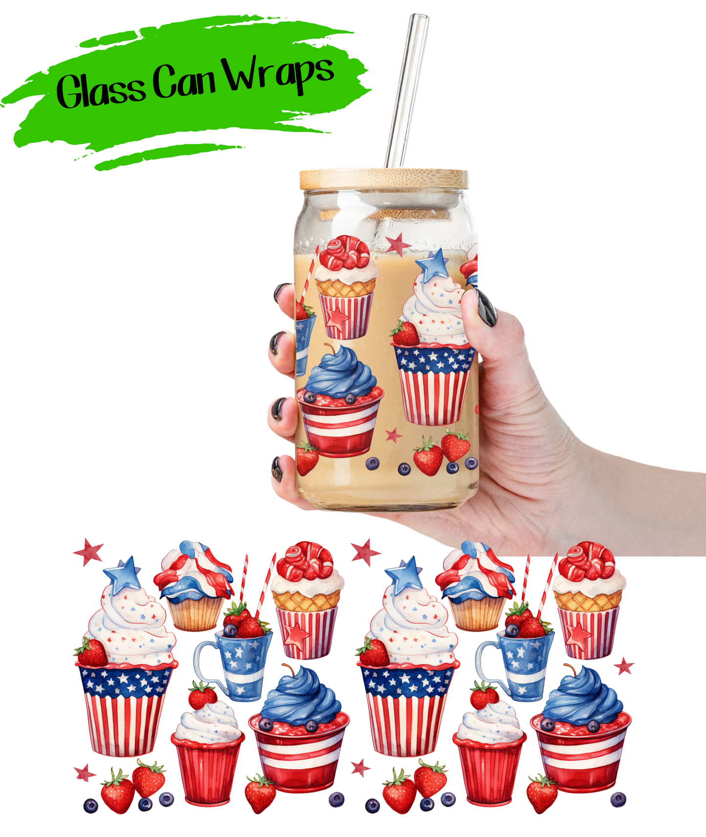Patriotic Treats - UV DTF | Cup Wrap | 16/20 oz