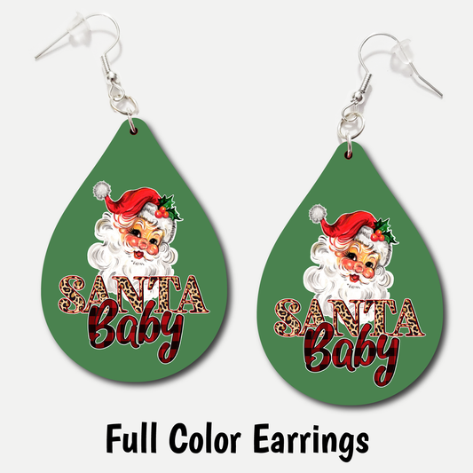 Santa Baby - Full Color Earrings