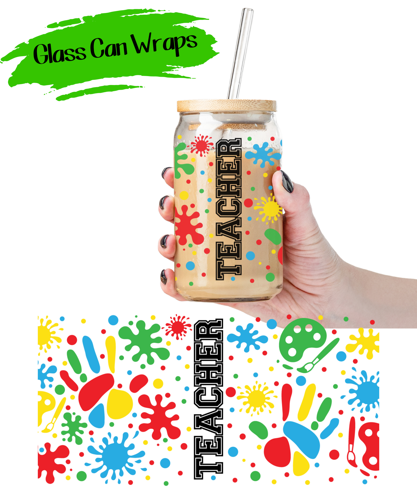 Teacher Art - UV DTF | Cup Wrap | 16/20 oz