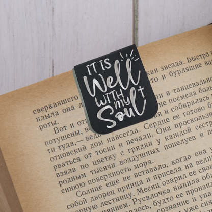 Well With My Soul - Magnetic Leatherette Bookmark - Choose your leatherette color!