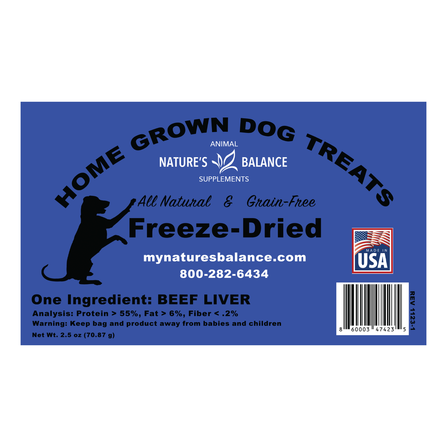 Beef Liver Dog Treat Label - 2.5 oz