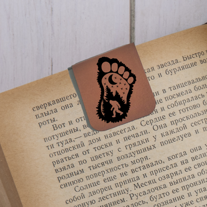 Big Foot's Foot - Magnetic Leatherette Bookmark - Choose your leatherette color!