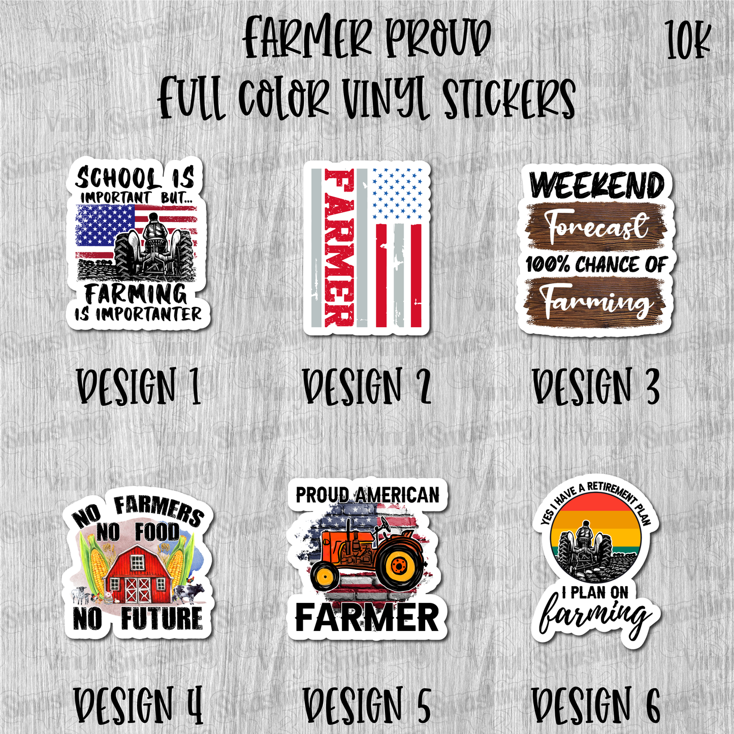 Farmer Proud - Full Color Vinyl Stickers (SHIPS IN 3-7 BUS DAYS)