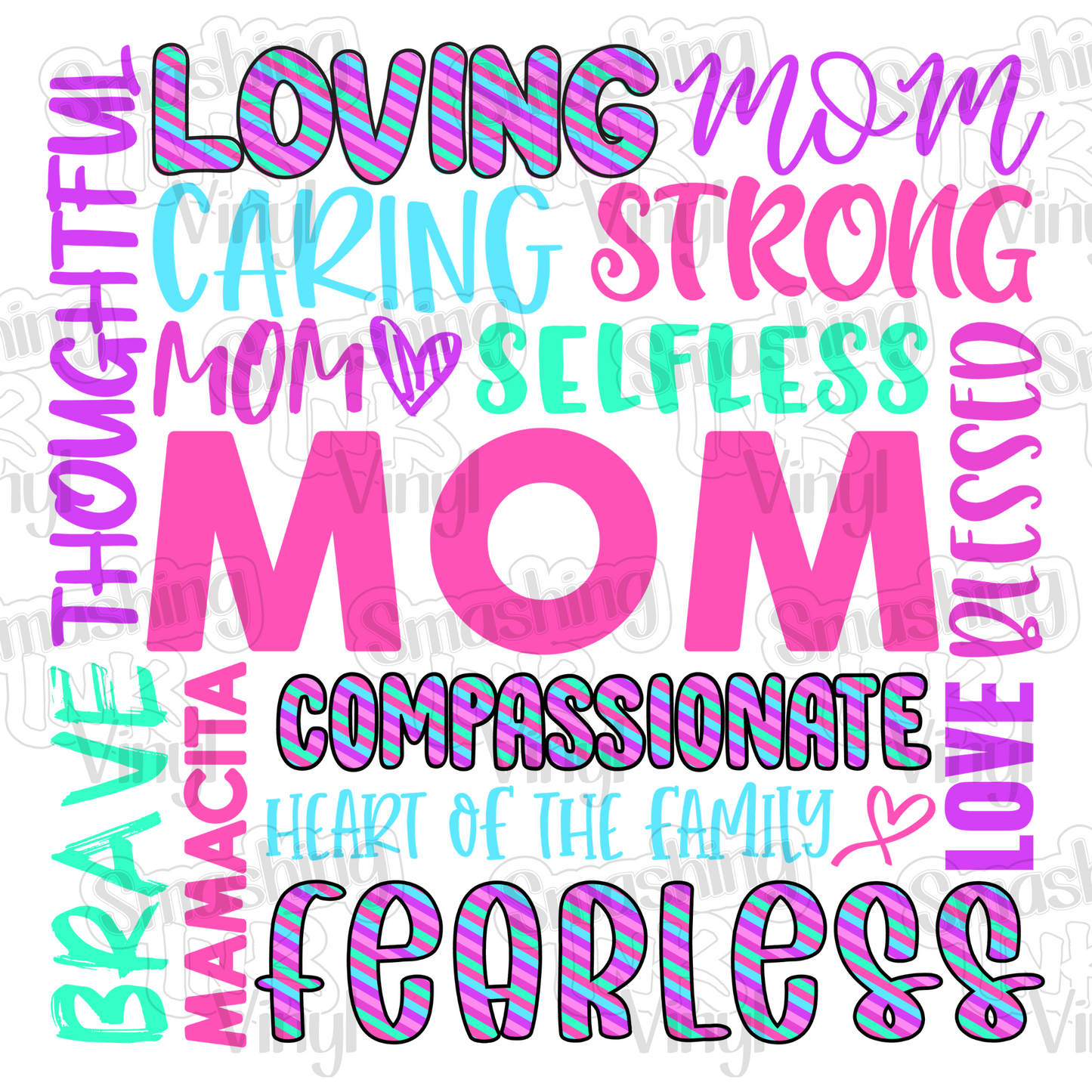 Mom Subway Design Pastel - Printable Graphic