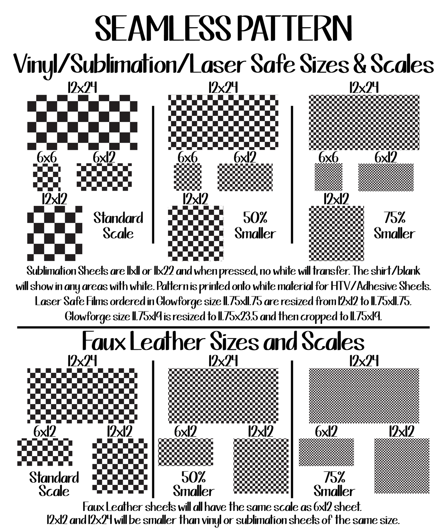 Small Heart Pattern ★ Pattern Vinyl | Faux Leather | Sublimation (TAT 3 BUS DAYS)