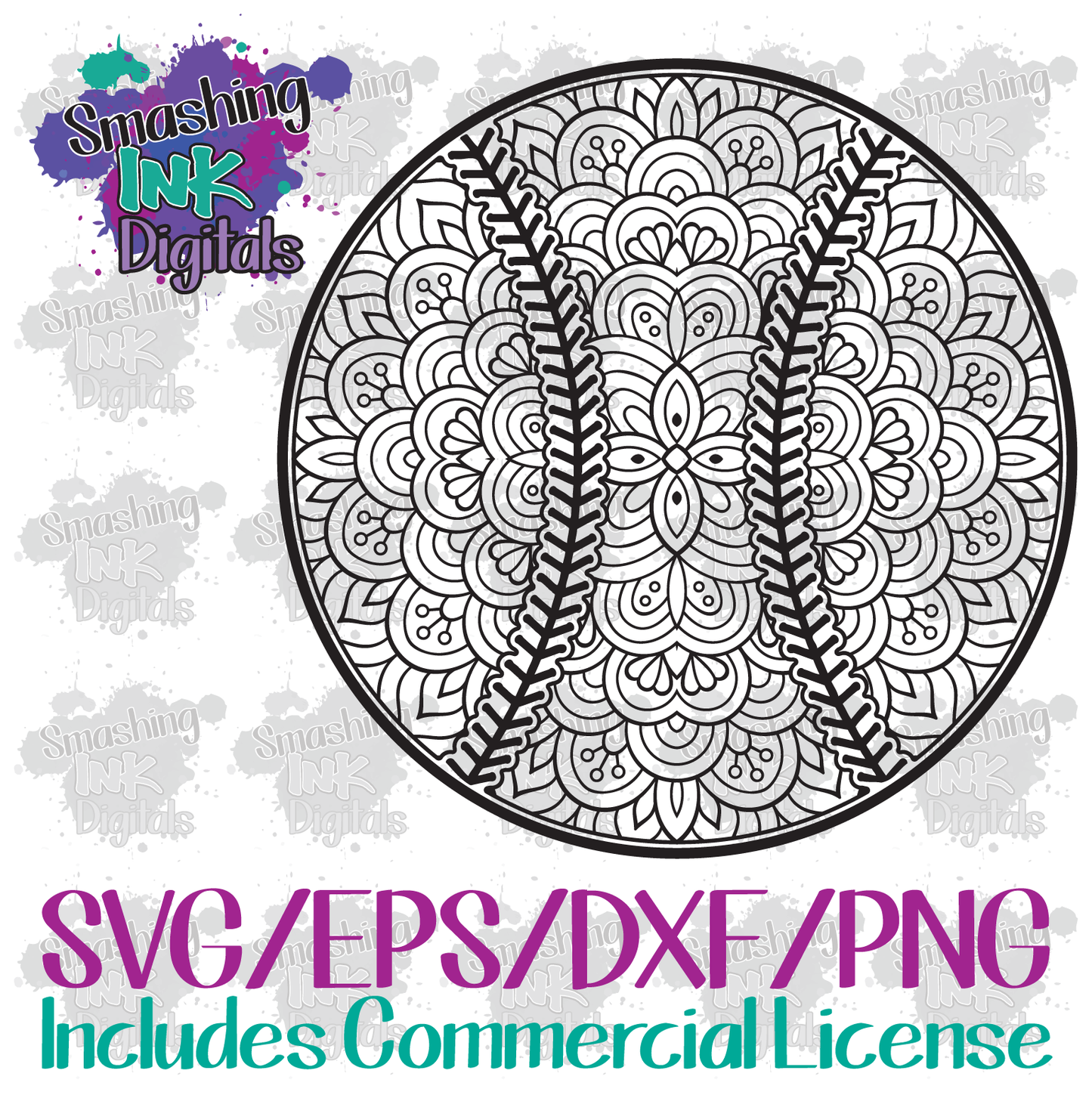 Softball Mandala - SVG Cutting File