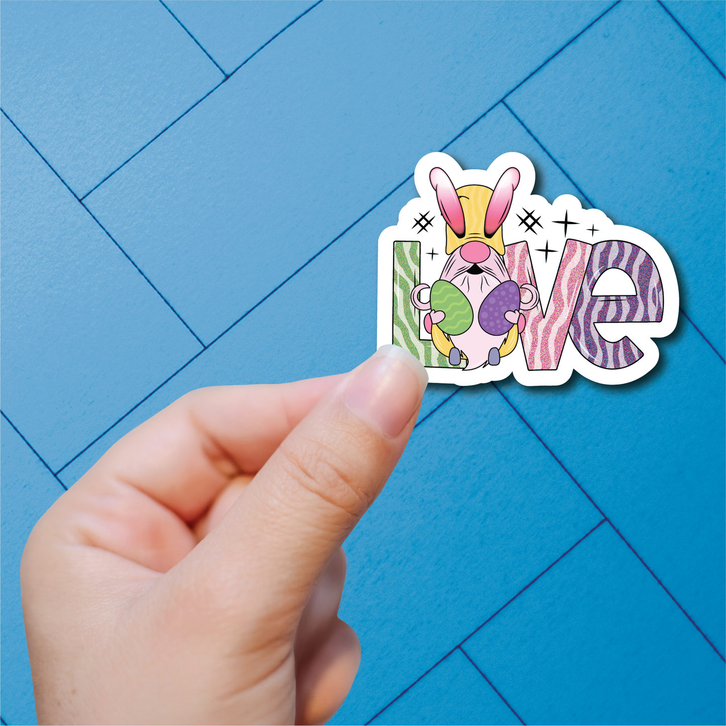 Fun Easter Sayings - Full Color Vinyl Stickers (SHIPS IN 3-7 BUS DAYS)