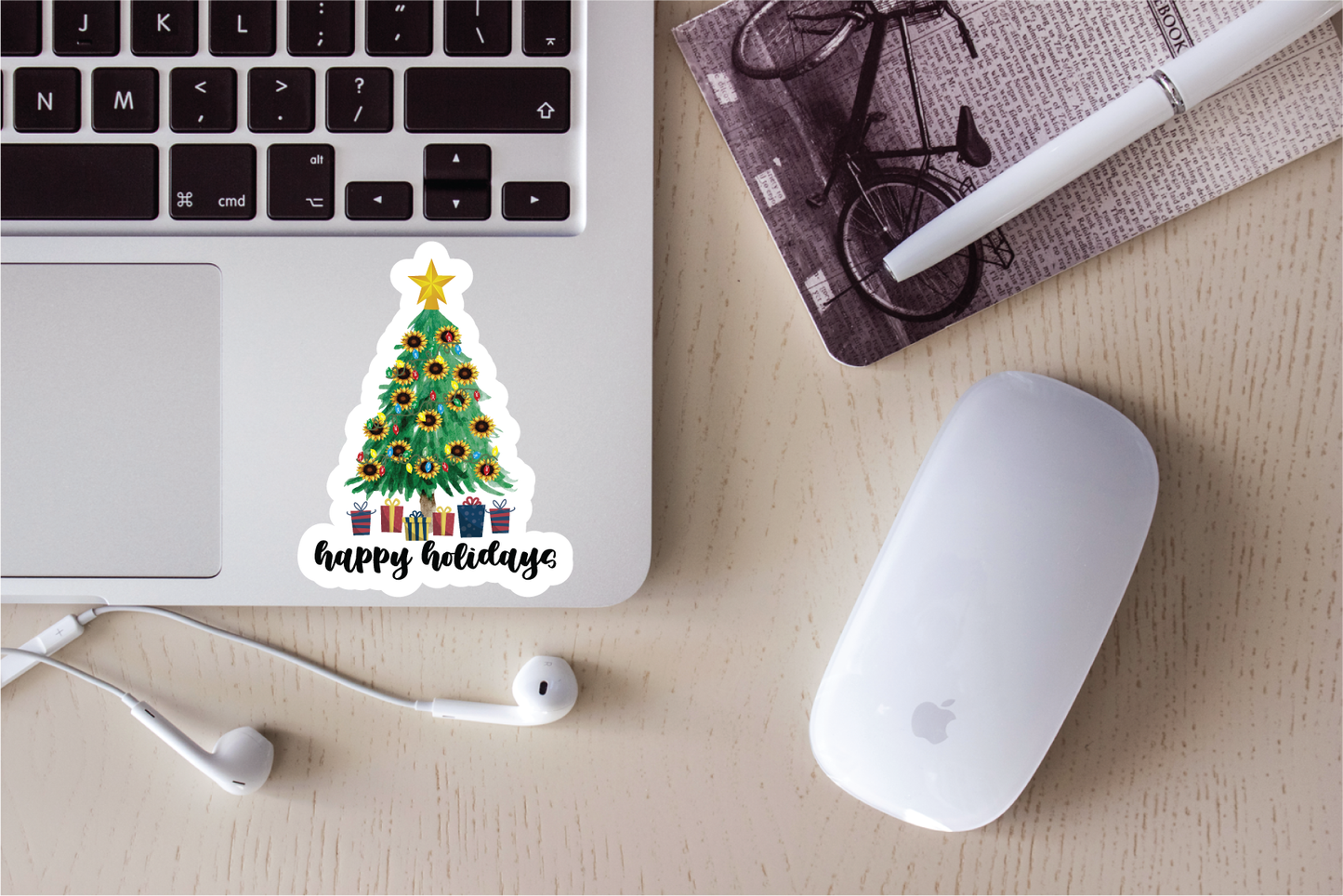 Christmas Trees - Full Color Vinyl Stickers (SHIPS IN 3-7 BUS DAYS)