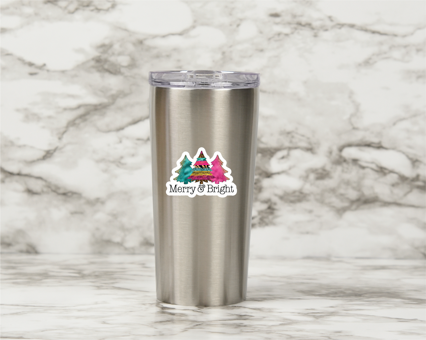 Christmas Trees - Full Color Vinyl Stickers (SHIPS IN 3-7 BUS DAYS)