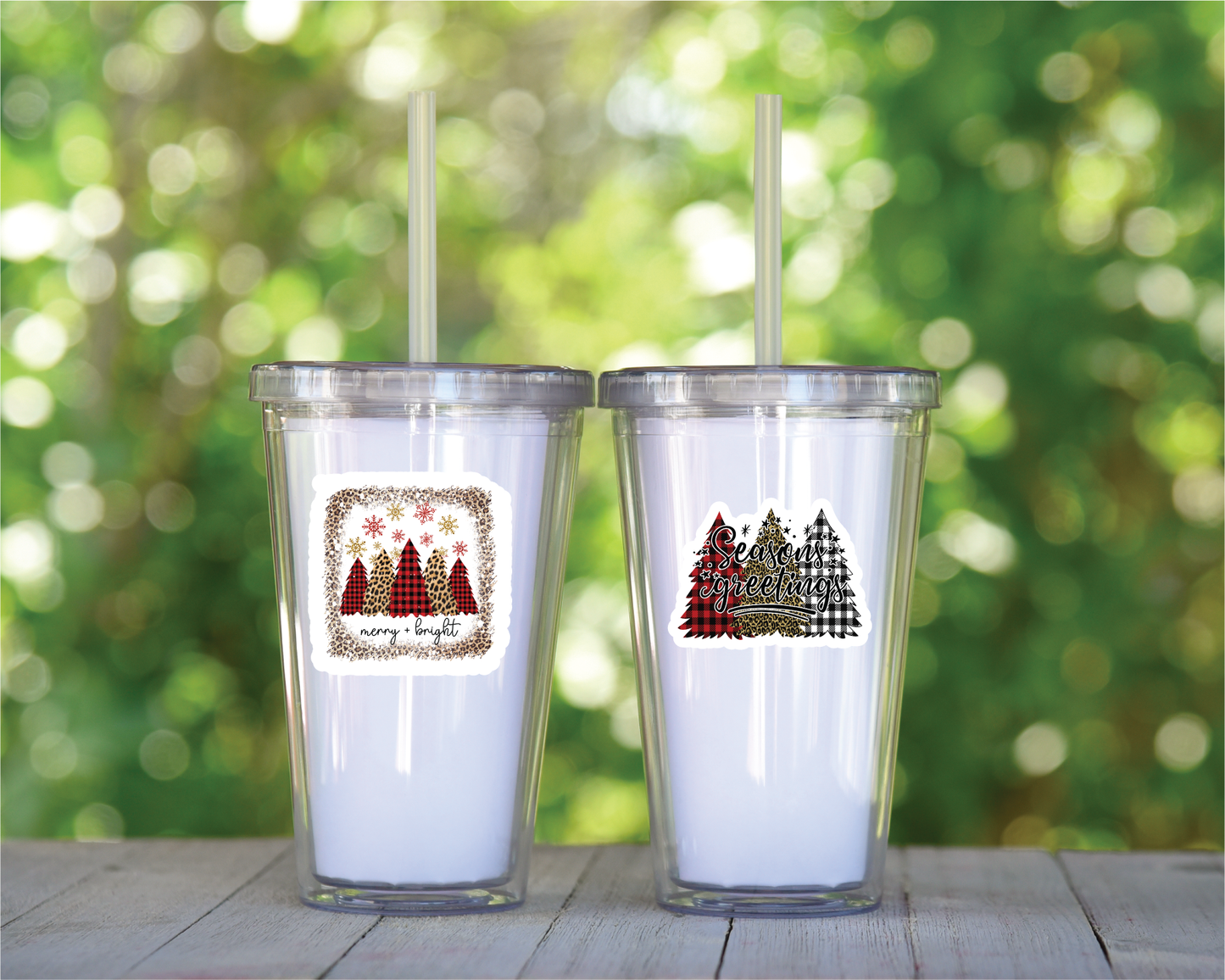 Christmas Trees - Full Color Vinyl Stickers (SHIPS IN 3-7 BUS DAYS)