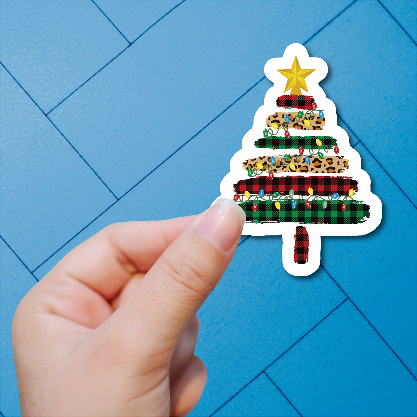 Christmas Trees - Full Color Vinyl Stickers (SHIPS IN 3-7 BUS DAYS)