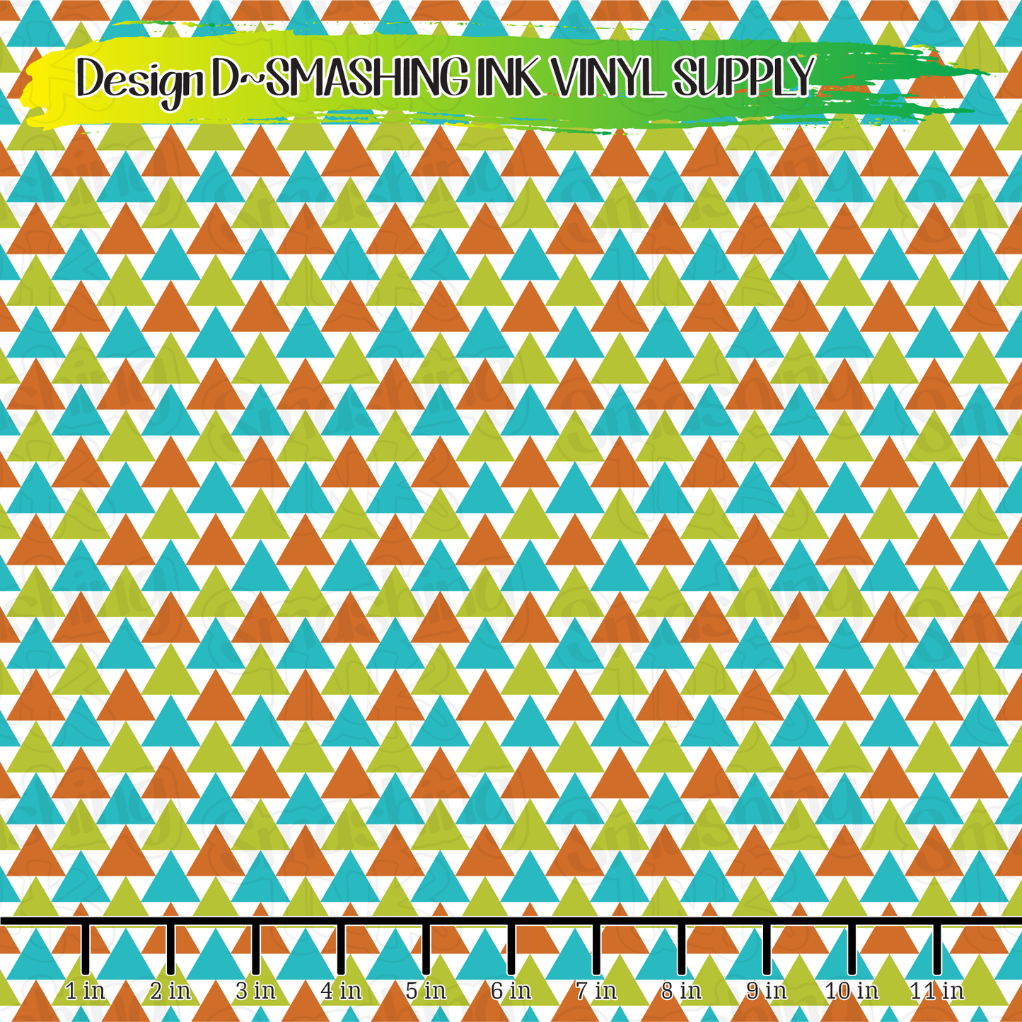 Mid Century Triangles ★ Printed Vinyl Sheets | Faux Leather | Laser Safe