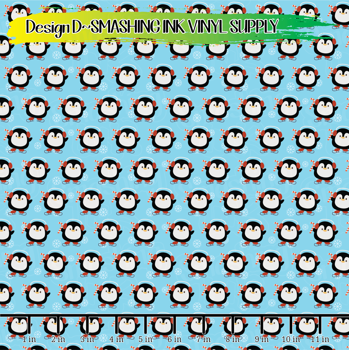 Cute Penguins ★ Printed Vinyl Sheets | Faux Leather | Laser Safe