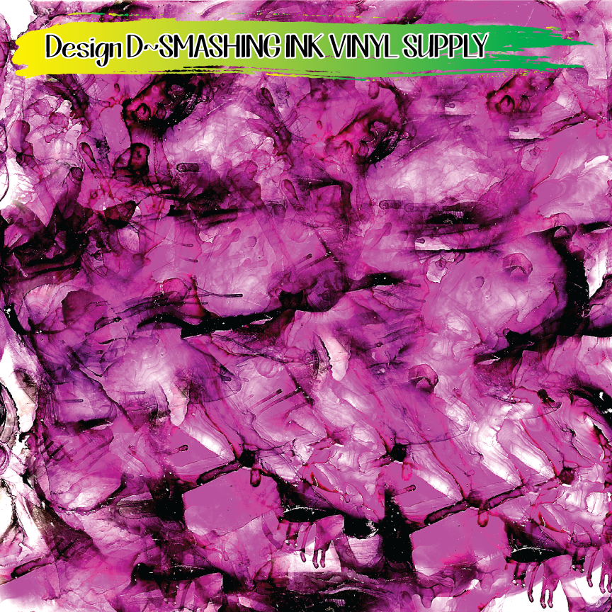 Pink Alcohol Ink ★ Printed Vinyl Sheets | Faux Leather | Laser Safe