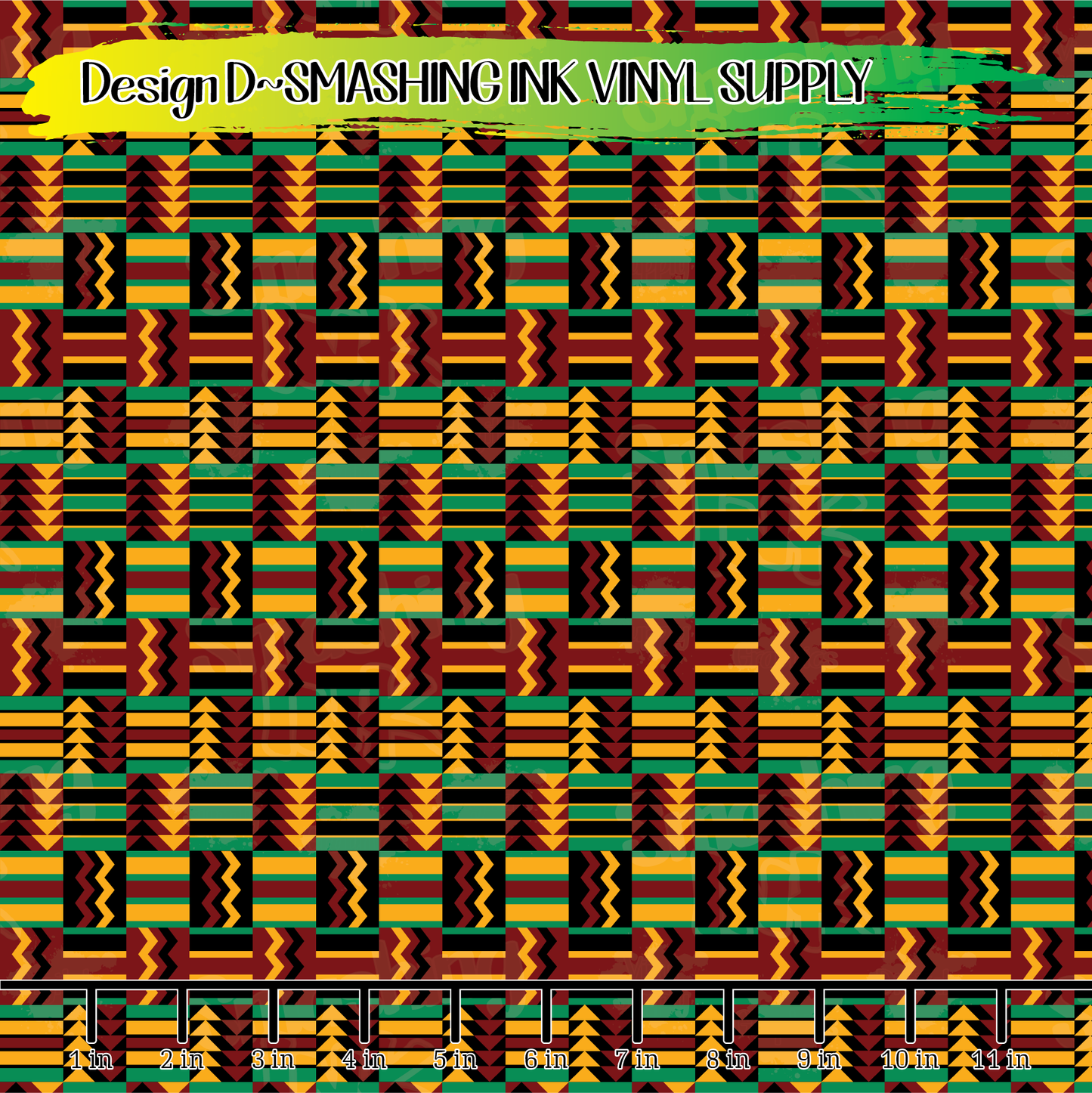 Kente Cloth ★ Printed Vinyl Sheets | Faux Leather | Laser Safe