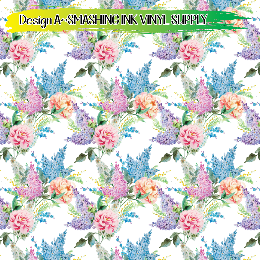 Floral Pattern ★ Printed Sheets | Faux Leather | Laser Safe