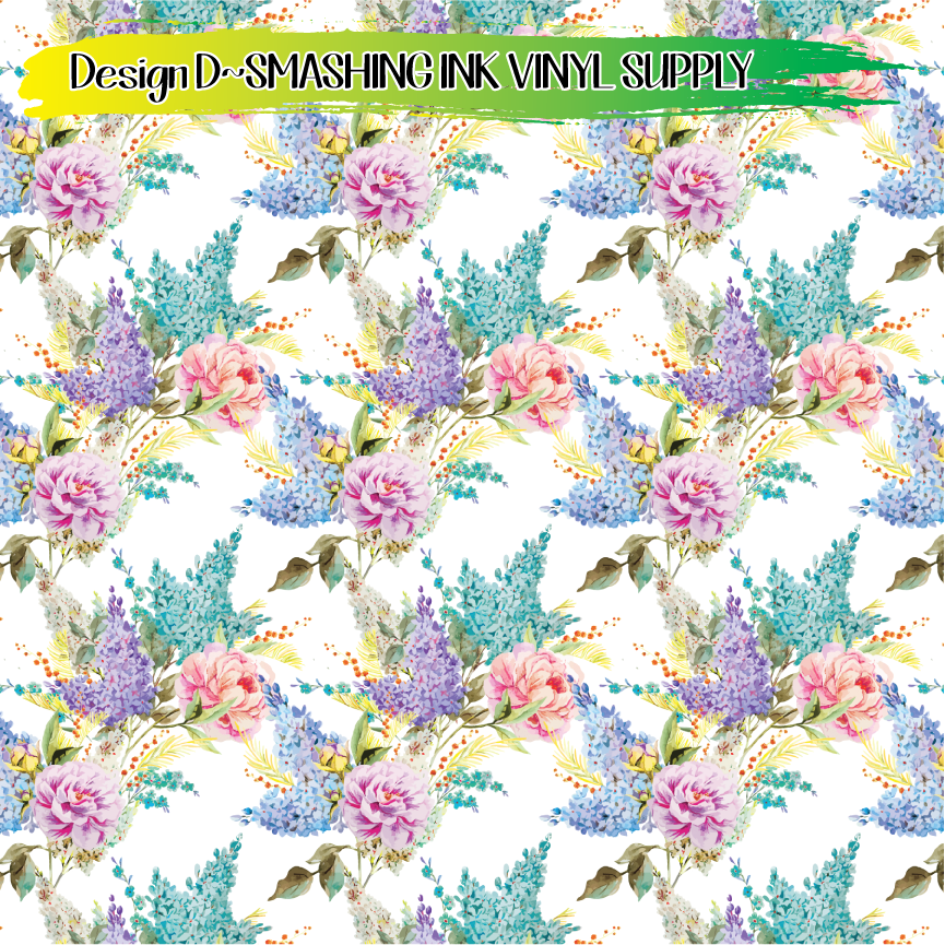 Floral Pattern ★ Printed Sheets | Faux Leather | Laser Safe