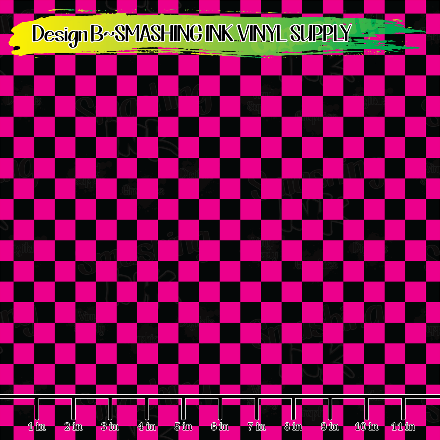 Pink Black Checkerboard ★ Printed Sheets | Faux Leather | Laser Safe
