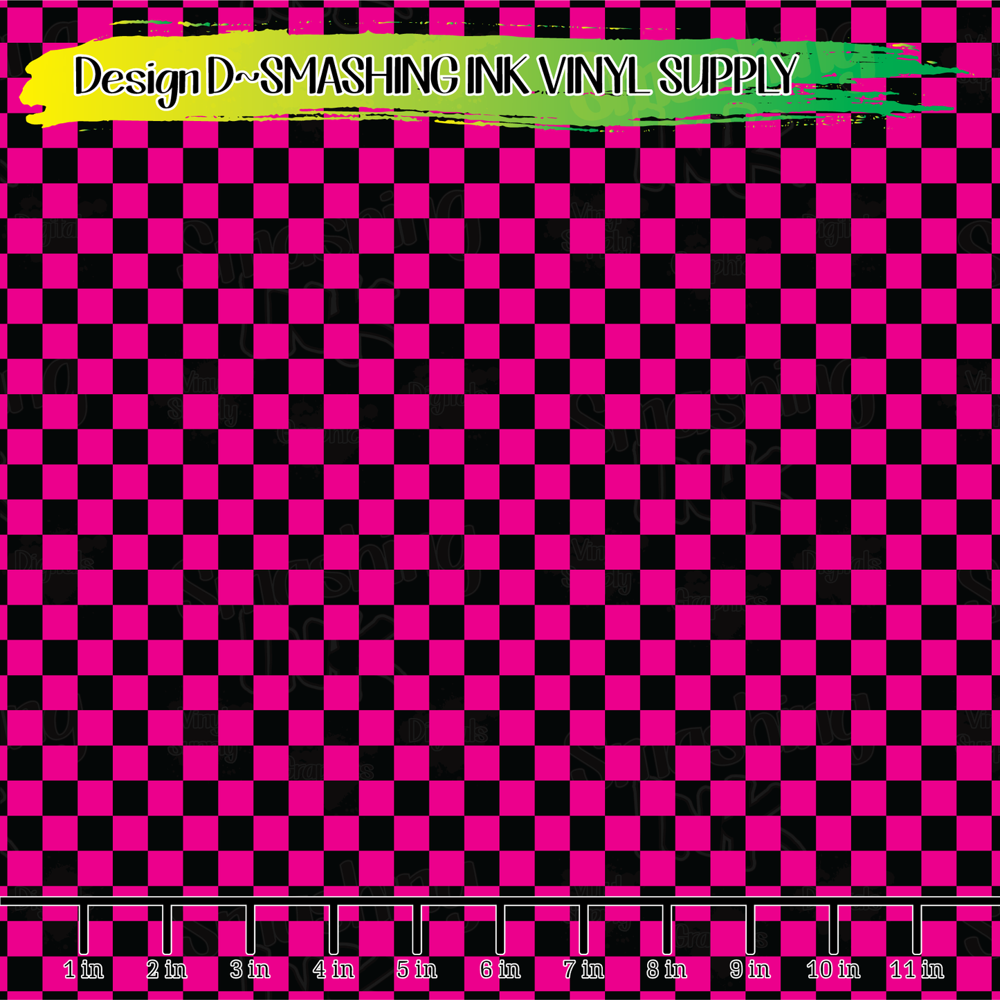 Pink Black Checkerboard ★ Printed Sheets | Faux Leather | Laser Safe