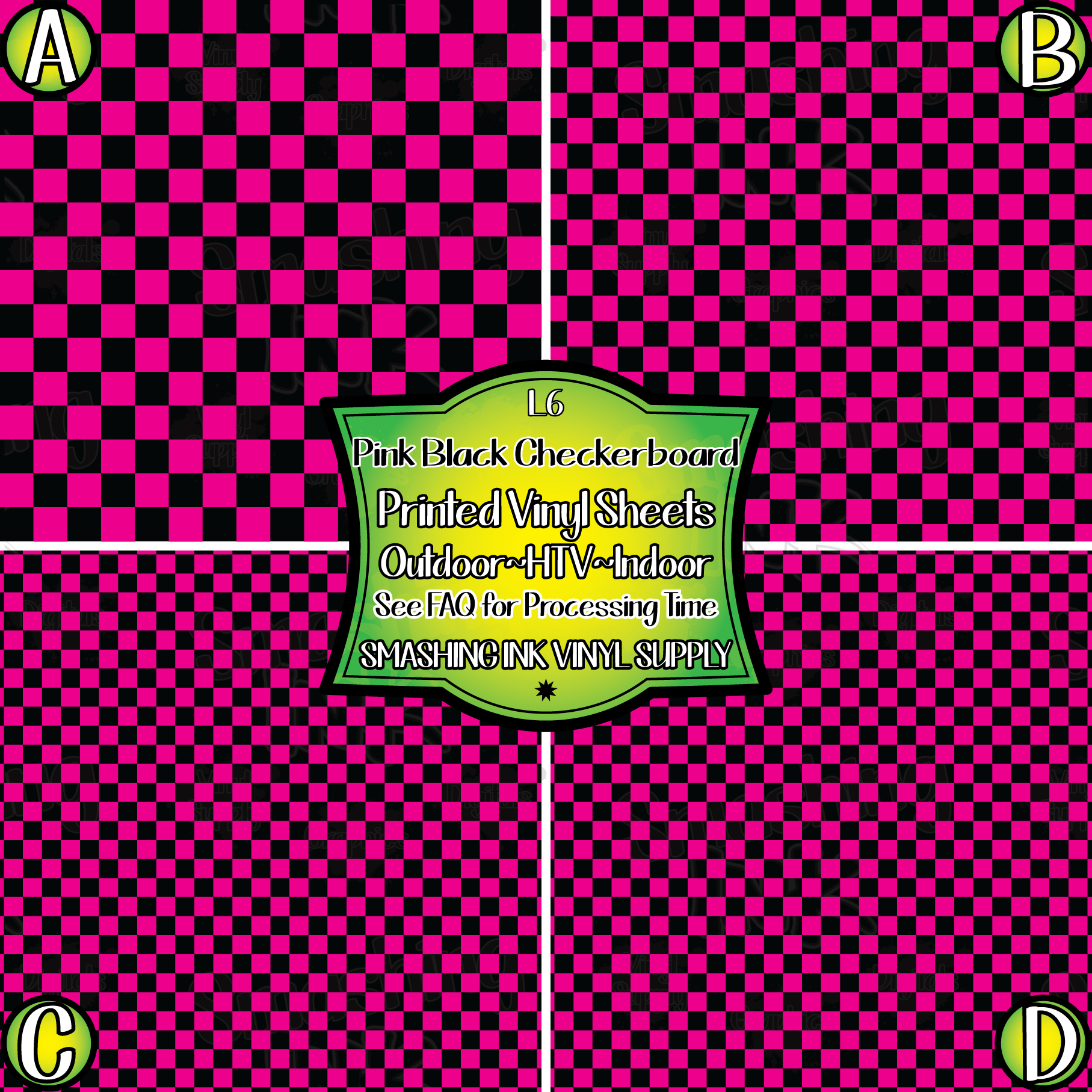 Pink and black sales checkerboard