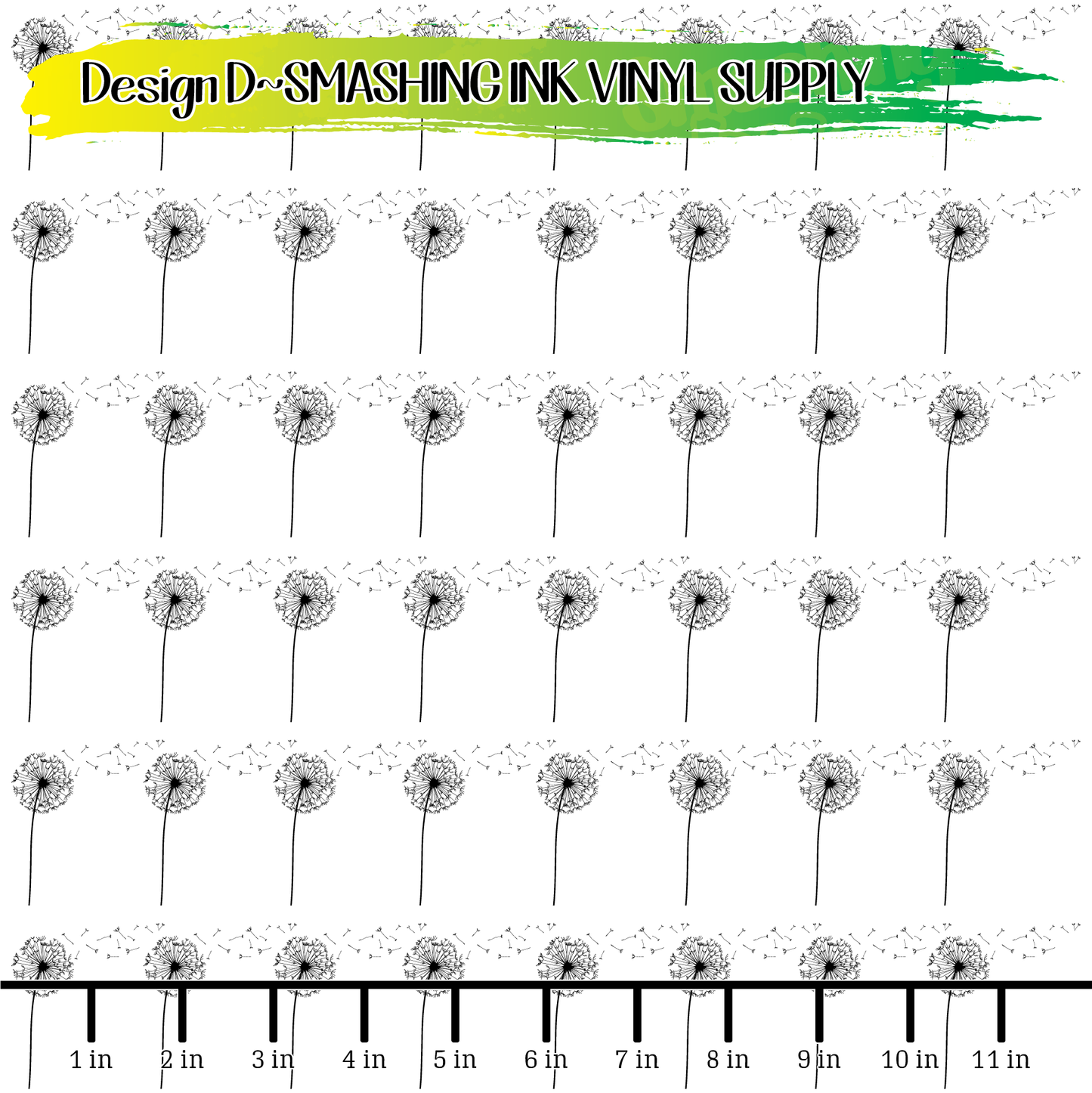 Dandelions ★ Printed Vinyl Sheets | Faux Leather | Laser Safe