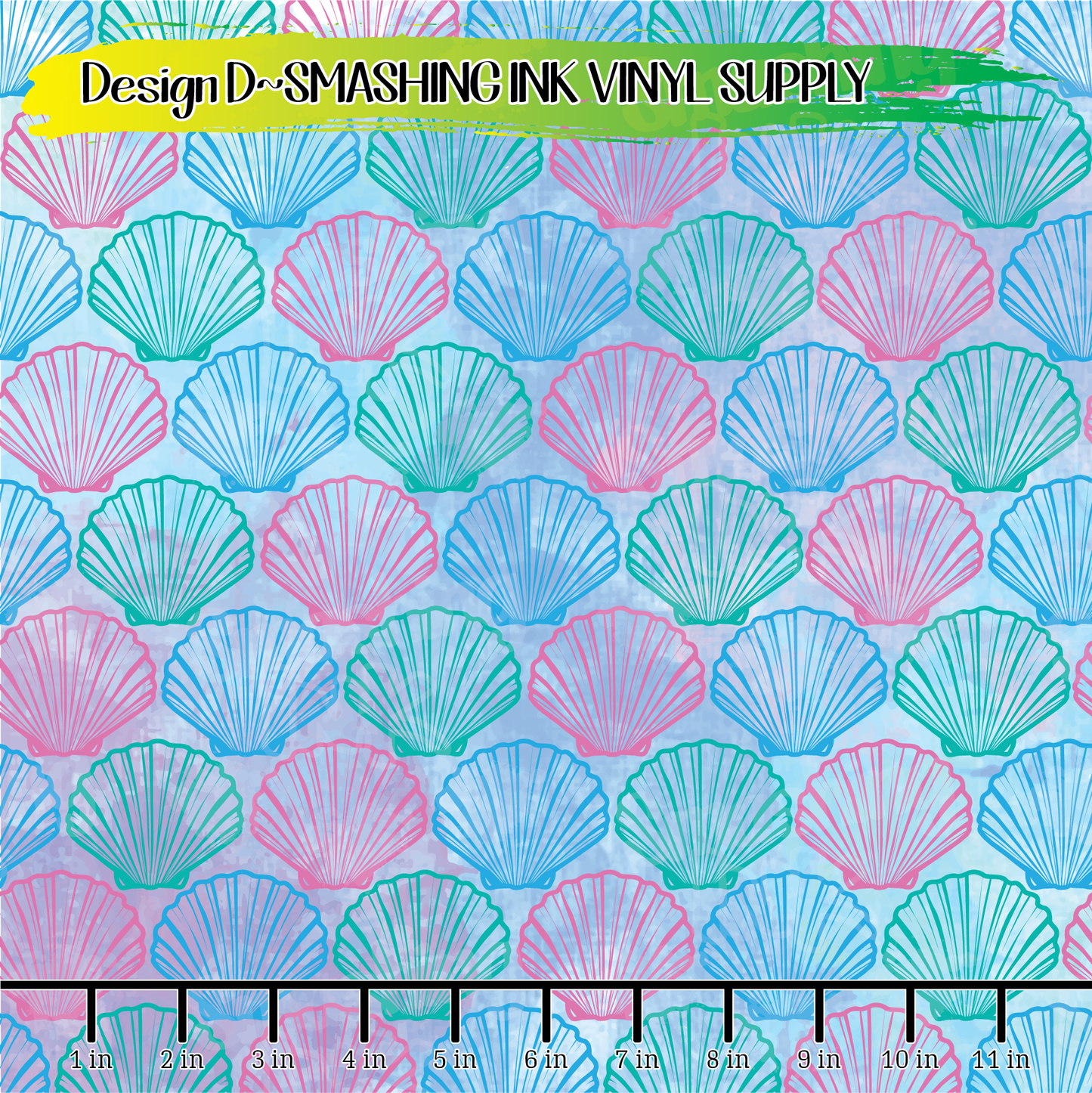 Shell Pattern ★ Printed Vinyl Sheets | Faux Leather | Laser Safe