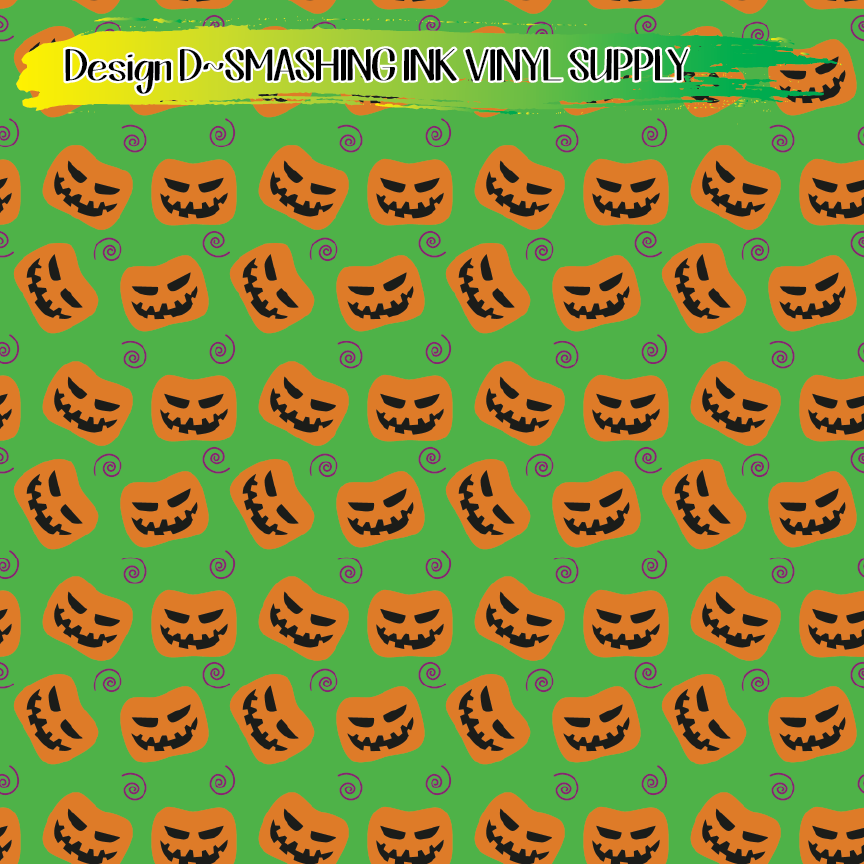 Halloween Pattern ★ Printed Vinyl Sheets | Faux Leather | Laser Safe