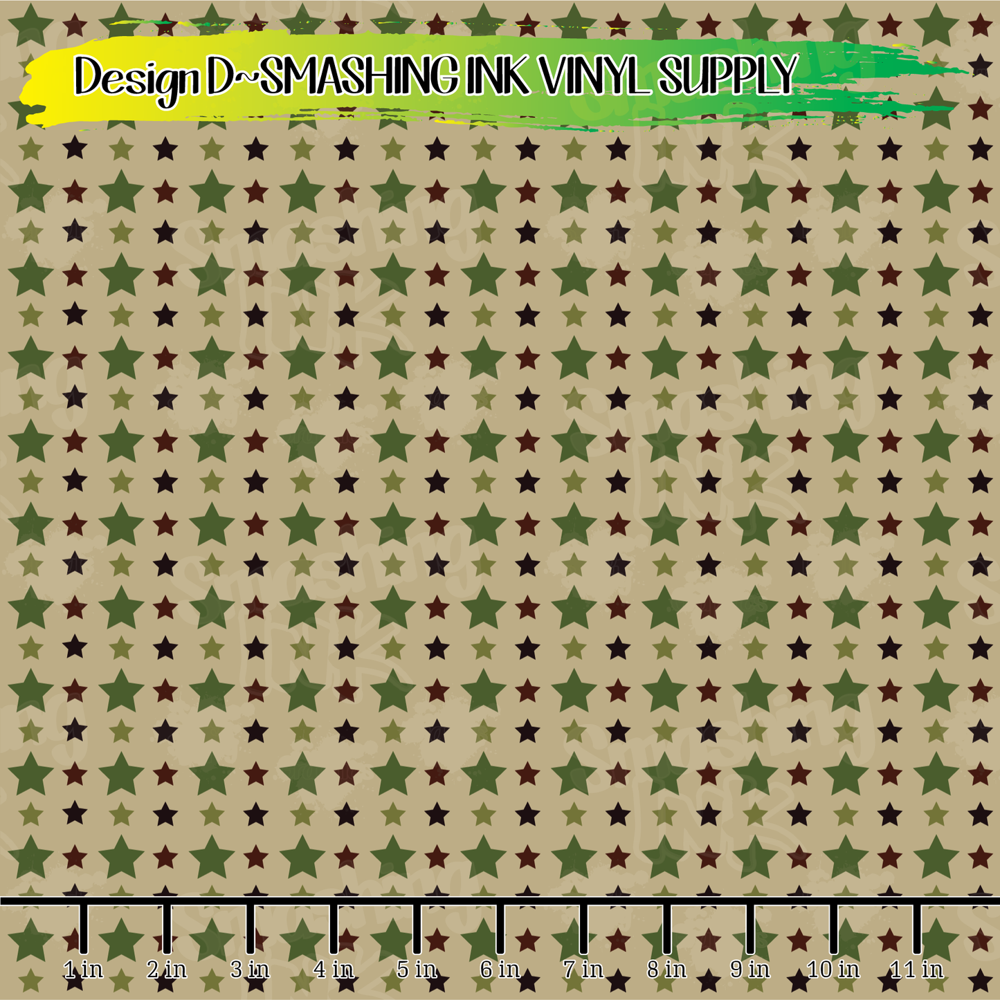 Army Stars ★ Printed Vinyl Sheets | Faux Leather | Laser Safe