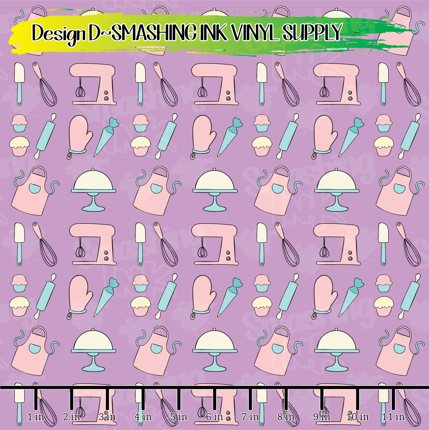 Baking Pattern ★ Printed Vinyl Sheets | Faux Leather | Laser Safe