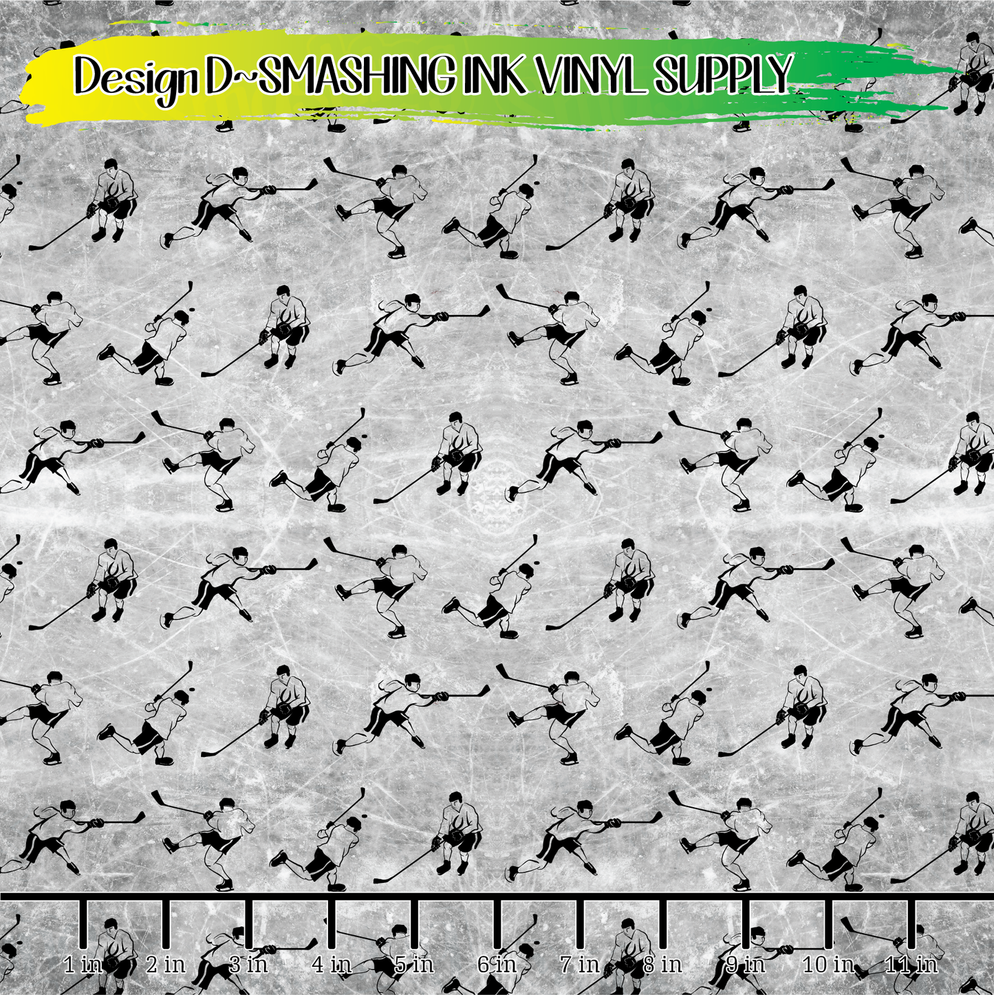 Hockey Players ★ Printed Vinyl Sheets | Faux Leather | Laser Safe