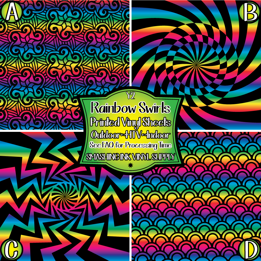 Rainbow Zebra Print ★ Pattern Vinyl | Faux Leather | Sublimation (TAT 3 BUS  DAYS)